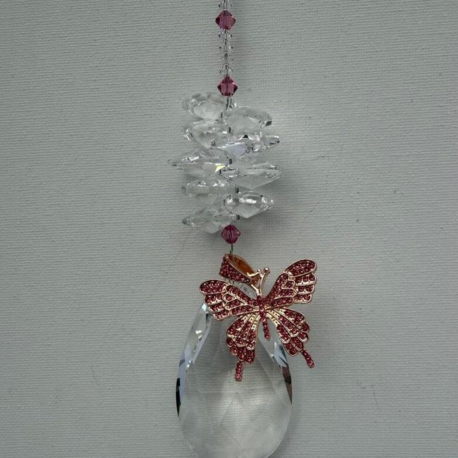 BUTTERFLY TEARDROP ROSE OCTAGON