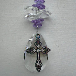 CROSS TEARDROP LILAC OCTAGON - view 1
