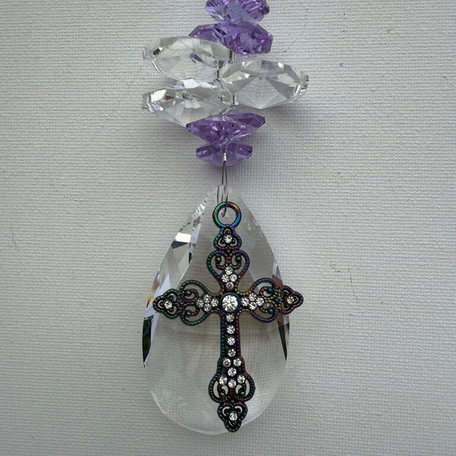 CROSS TEARDROP LILAC OCTAGON