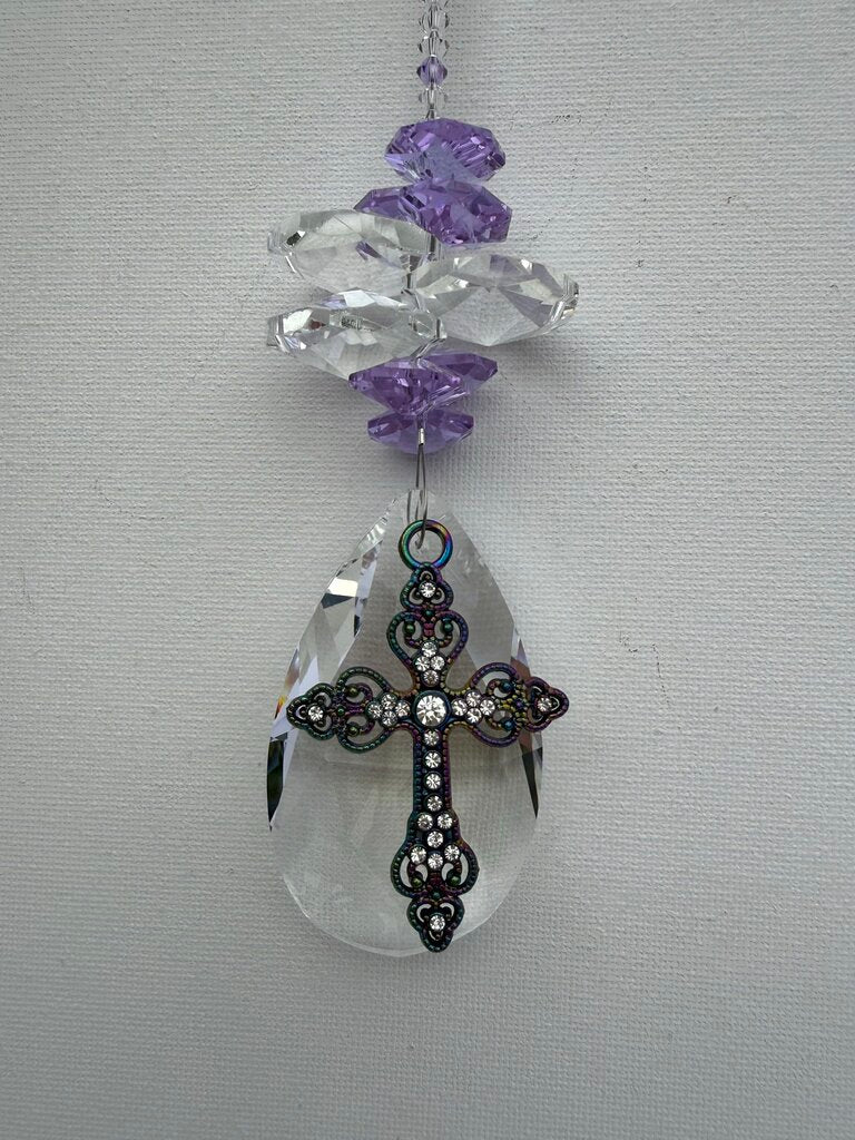 CROSS TEARDROP LILAC OCTAGON