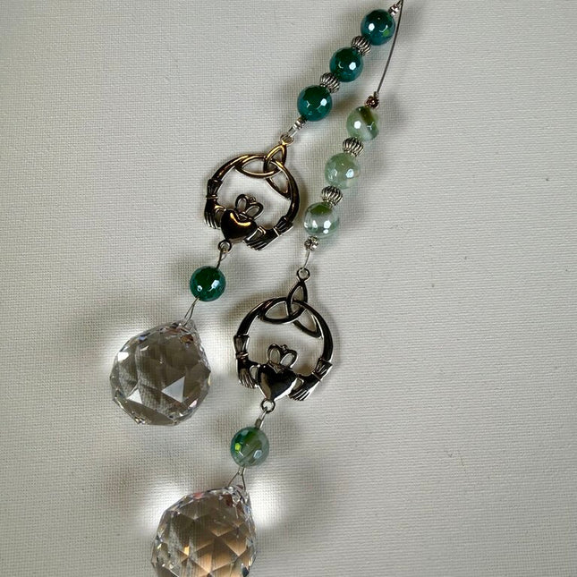 IRISH CLADDAGH CRYSTAL SUNCATCHER
