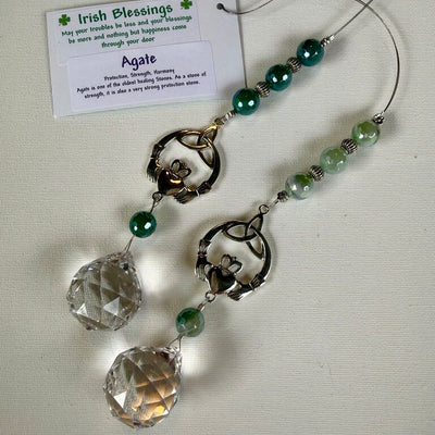 IRISH CLADDAGH CRYSTAL SUNCATCHER