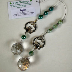 IRISH CLADDAGH CRYSTAL SUNCATCHER - view 1