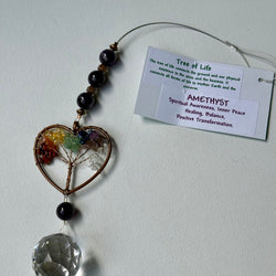 TREE OF LIFE HEART AMETHYST - view 1