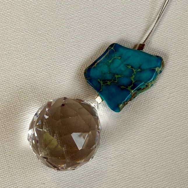 JASPER NUGGET 30MM TEAL