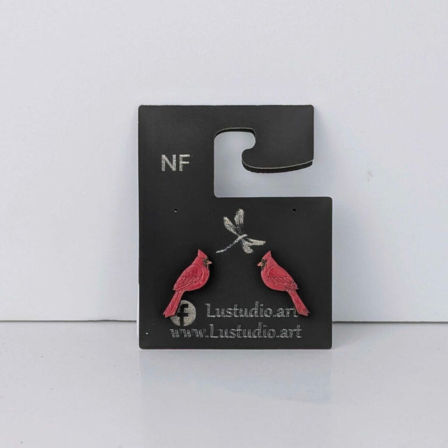 Earrings Stud Cardinal