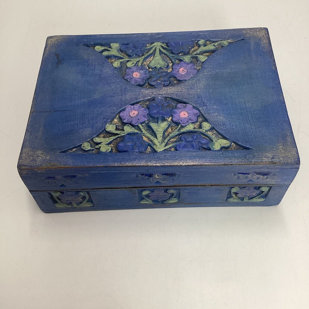Boho Blue Jewelry Box