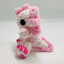 Pink Axolotl with Heart Feet - view 2