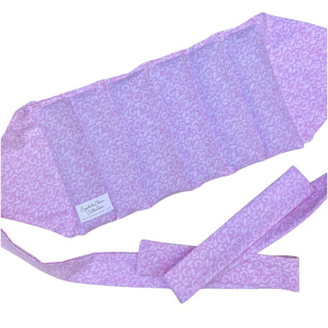 Pink Swirl Hands-Free Microwave Heating Pad for Lower Back