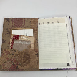 Vintage flower handmade junk journal - view 2