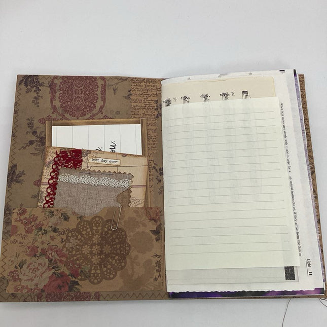 Vintage flower handmade junk journal