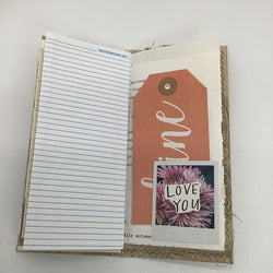 Vintage flower handmade junk journal - view 3