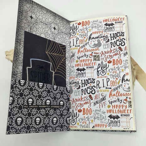 Skulls handmade junk journal