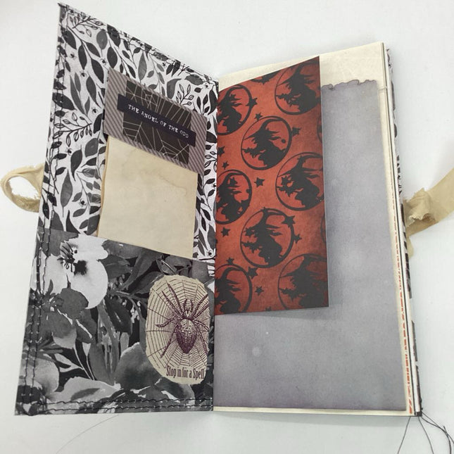Gothic flower handmade junk journal