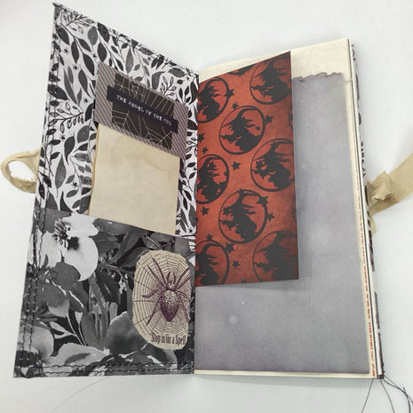 Gothic flower handmade junk journal