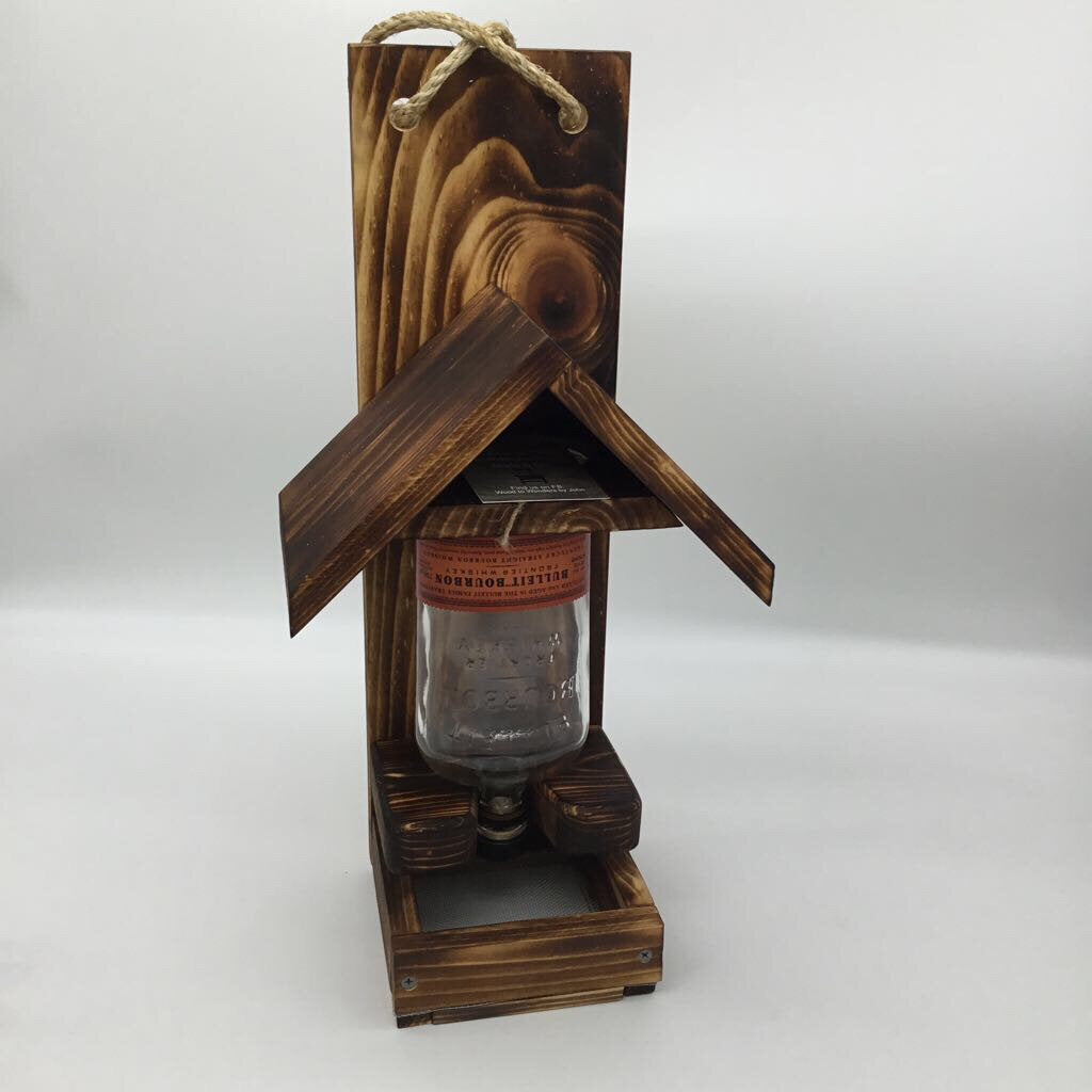Whiskey Bottle Birdfeeder-Bullet Bourbon