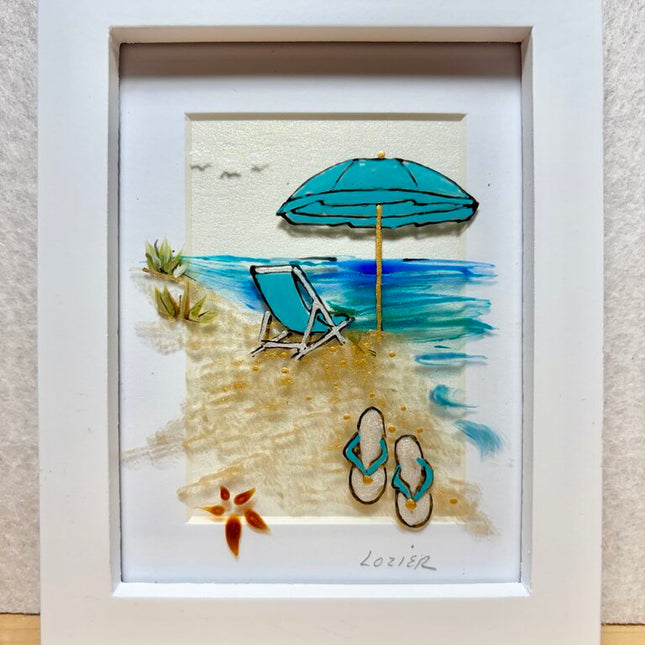 Beach mini frame blues