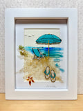 Beach mini frame blues
