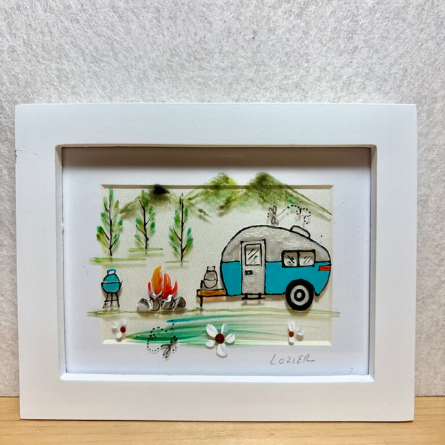 Camping mini frame blues