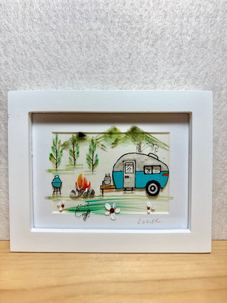 Camping mini frame blues