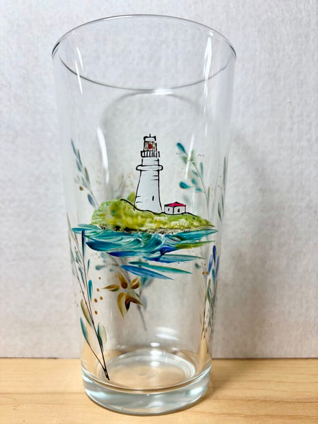 Lighthouse pint glass