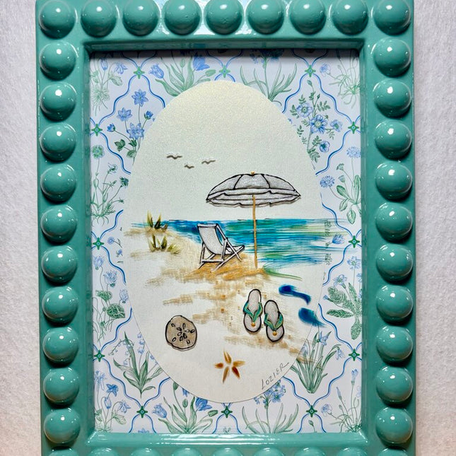 Beach frame teals