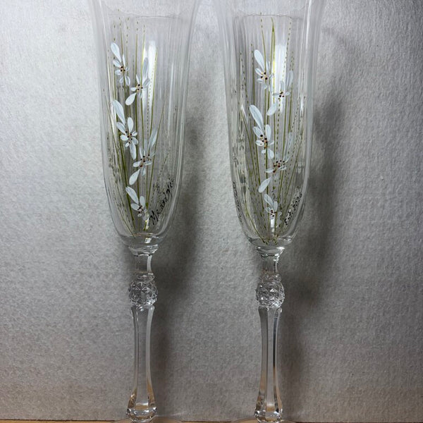 Mr & Mrs. EST.2026 personalized flute set