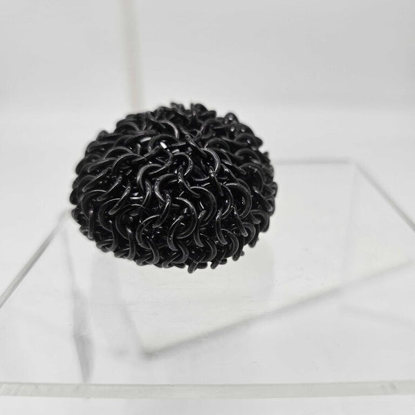 Black juggling ball/foot bag - aluminum, 2 ounce