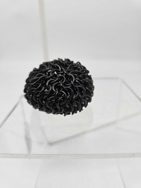 Black juggling ball/foot bag - aluminum, 2 ounce