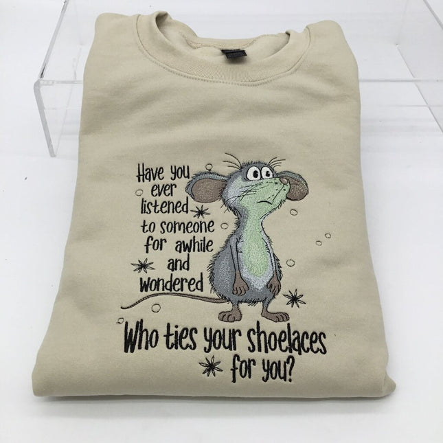 Embroidered sweatshirt-mouse