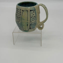 Whimsical Blue Mug - view 2