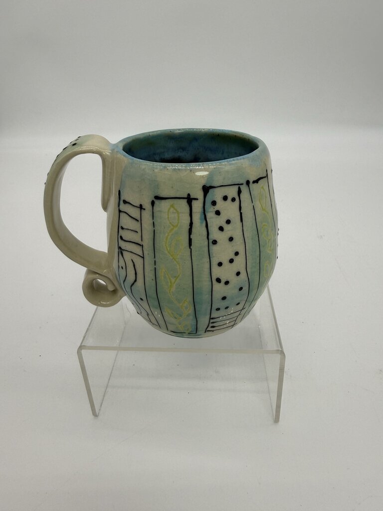 Whimsical Blue Mug