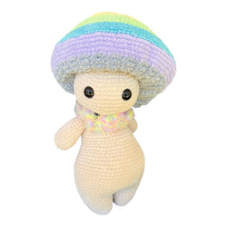 Crocheted giant mushroom sprite - view 1