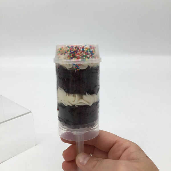 Chocolate Dot Cake Push Pop