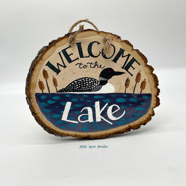 LOON WELCOME WOODSLICE