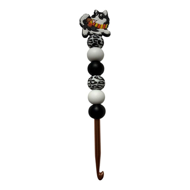 Ergonomic beaded crochet hook 5.5mm husky