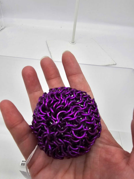 Purple juggling ball/foot bag - aluminum, 2 ounce