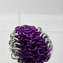 Purple and silver juggling ball/foot bag - aluminum, 2 ounce - view 2
