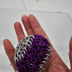 Purple and silver juggling ball/foot bag - aluminum, 2 ounce - view 3
