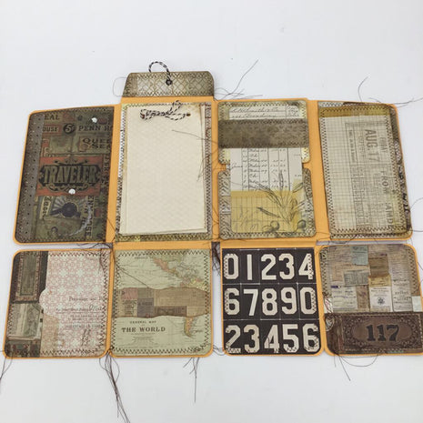 Vintage themed handmade travel folio/ junk journal