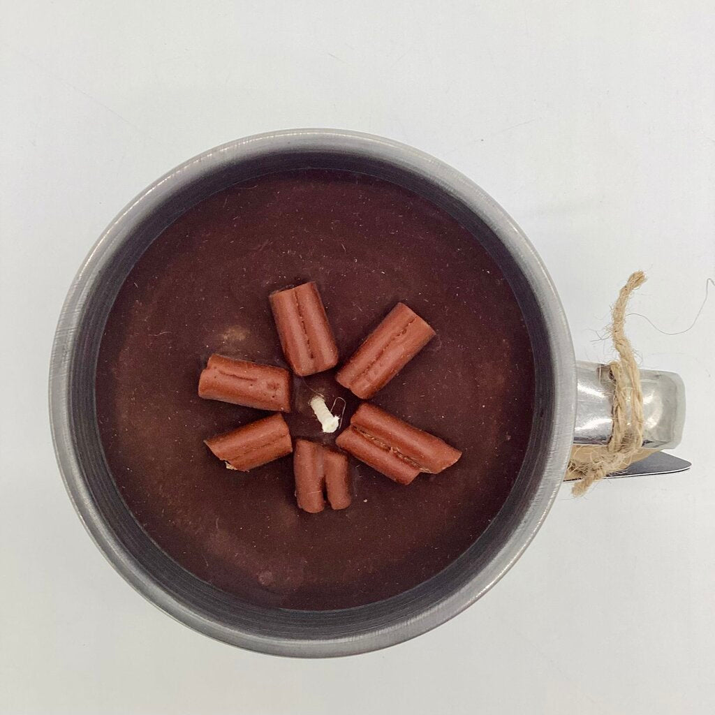 Campfire (Silver Camper Mug) - Mug Candle - 100% Soy Wax