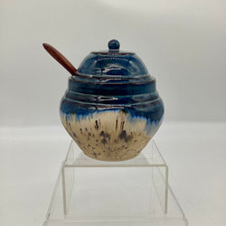 Honey/Tea Jar w/spoon- Sapphire - view 1