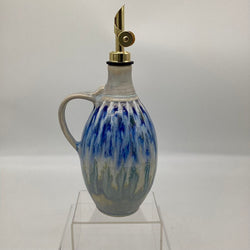 Oil Cruet-Pearl/Blue Peacock - view 1