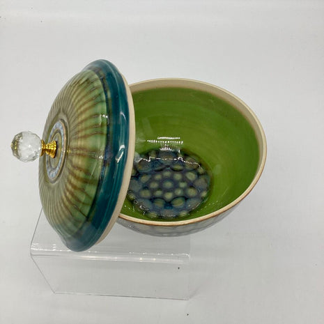 Lidded Bowl- Emerald