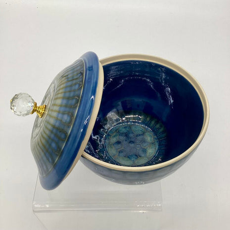 Lidded Bowl- Sapphire