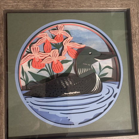 Loon Flowers Shadowbox