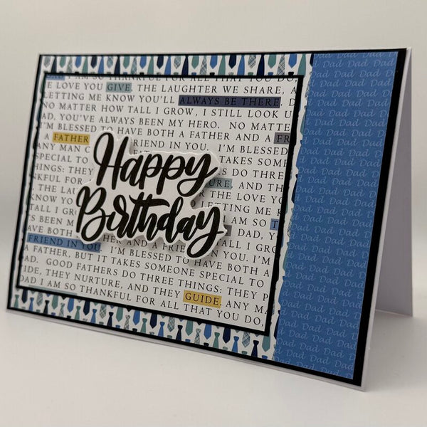 Happy Birthday Card Dad Ties/Blue 5x7