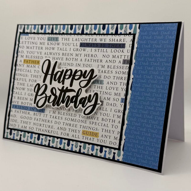 Happy Birthday Card Dad Ties/Blue 5x7