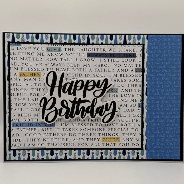 Happy Birthday Card Dad Ties/Blue 5x7