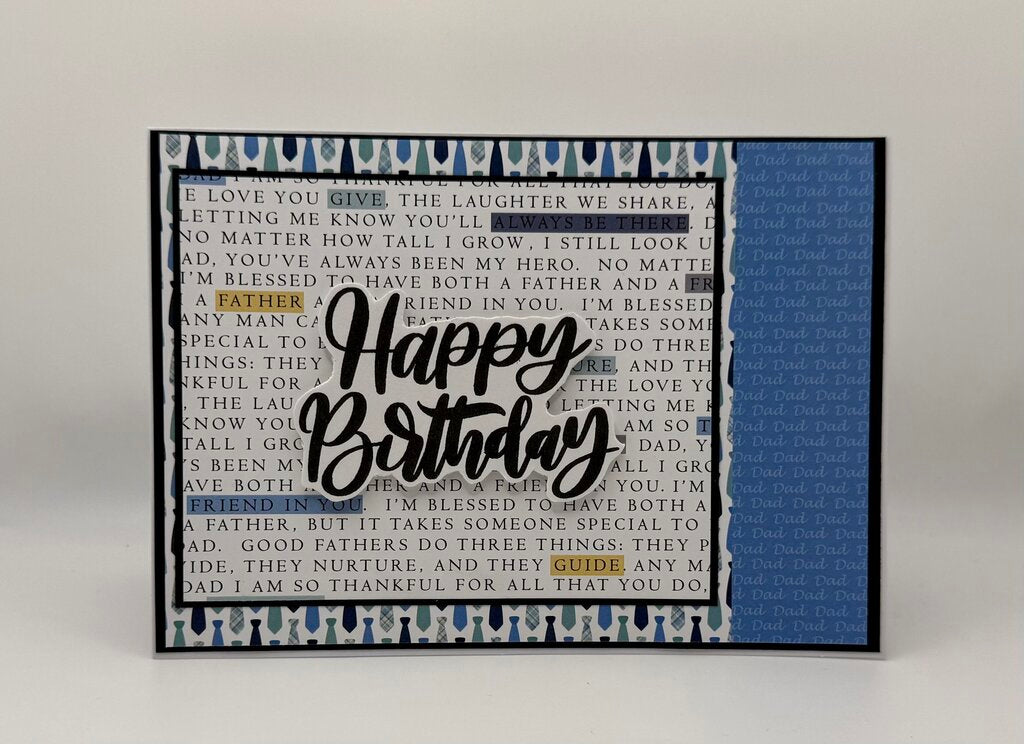 Happy Birthday Card Dad Ties/Blue 5x7